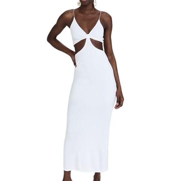 New Alice + Olivia Havana White Cut Out Maxi Dress 4 - Picture 8 of 10